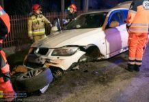 Brzeźnica: Rozbite bmw w fosie – ZDJĘCIA