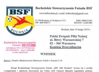 Futsal: BSF wnioskuje o ukaranie działaczy PZPN