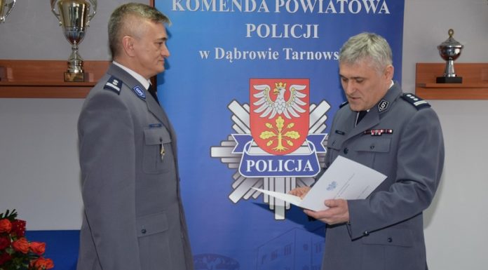 Robert Dudek mianowany szefem policji w Dąbrowie Tarnowskiej