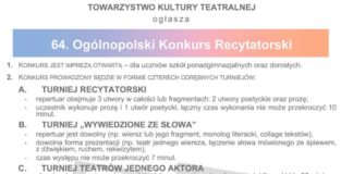 64. Ogólnopolski Konkurs Recytatorski