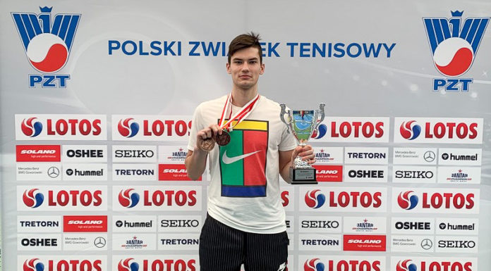 Tenis: Podwójny brąz dla Wojciecha Kasperskiego w Mistrzostwach Polski Juniorów