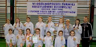 Młode koszykarki wygrały w Konstantynowie