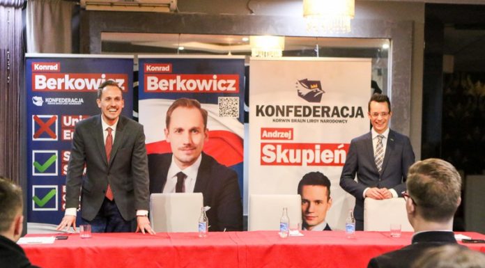 Eurowybory. Szewczyk Dratewka i „cyrk na kółkach”. Berkowicz i Skupień zachęcali w Bochni do głosowania na Konfederację