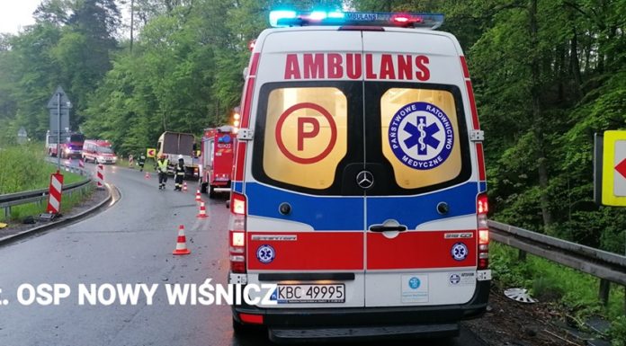 Wypadek „na zakrętach” w Kopalinach: 1 osoba poszkodowana