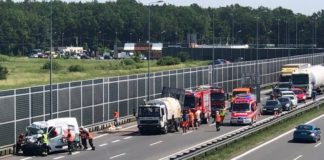 Zderzenie na A4 w Stanisławicach k. Bochni