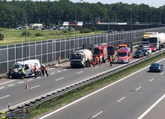 Zderzenie na A4 w Stanisławicach k. Bochni