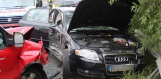 Groźna kolizja 3 pojazdów na ul. Wiśnickiej – ZDJĘCIA