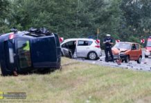 Wypadek tuż za mostem na Rabie. DK94 zablokowana – ZDJĘCIA, WIDEO