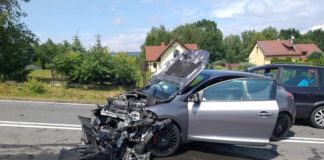 Wypadek w Rajbrocie i Łapanowie. Dwa złamania ręki