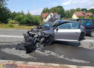 Wypadek w Rajbrocie i Łapanowie. Dwa złamania ręki