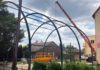 W Dziewinie powstaje namiotowa hala sportowa