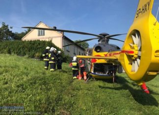 Wypadek w gminie Trzciana: Ciągnik przejechał po 53-latku – ZDJĘCIA