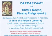 W weekend 27. Nocna Piesza Pielgrzymka z Bochni do Pasierbca