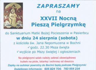 W weekend 27. Nocna Piesza Pielgrzymka z Bochni do Pasierbca