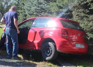 Pogwizdów. Mając ponad 3 promile kierował samochodem. Podróż skończył w rowie