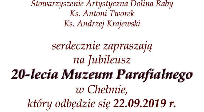 W niedzielę 20-lecie Muzeum Parafialnego w Chełmie