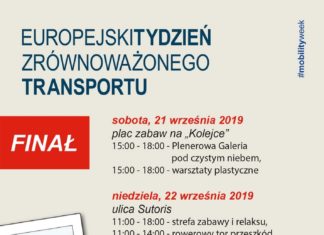 Finał Tygodnia Mobilności. W weekend atrakcje na „Kolejce” i na ul. Sutoris