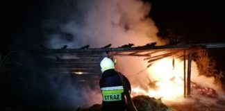 Olchawa. Spłonęła stodoła. W pogorzelisku znaleziono ciało mężczyzny