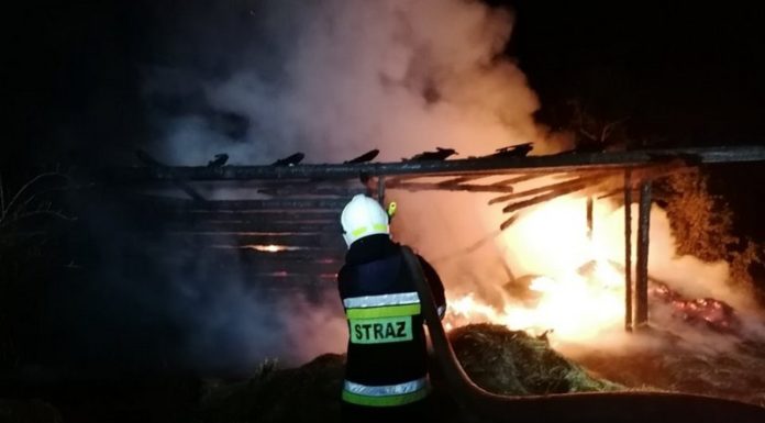Olchawa. Spłonęła stodoła. W pogorzelisku znaleziono ciało mężczyzny