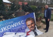 Bannery wyborcze Stanisława Bukowca trafiły do schroniska dla zwierząt