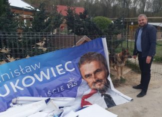 Bannery wyborcze Stanisława Bukowca trafiły do schroniska dla zwierząt