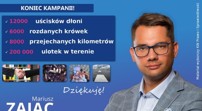 Mariusz Zając: Koniec kampanii. Dziękuję!