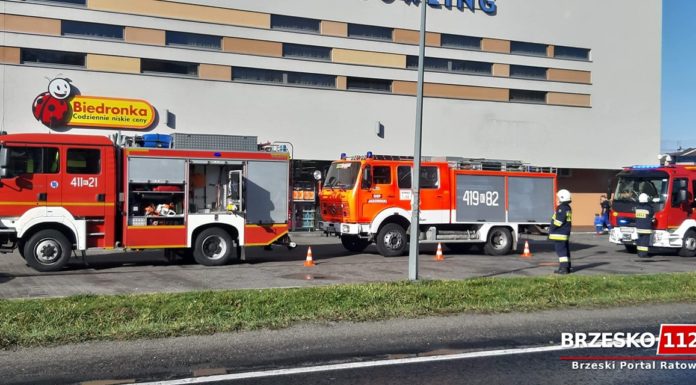 Ewakuacja „Biedronki” w Brzesku