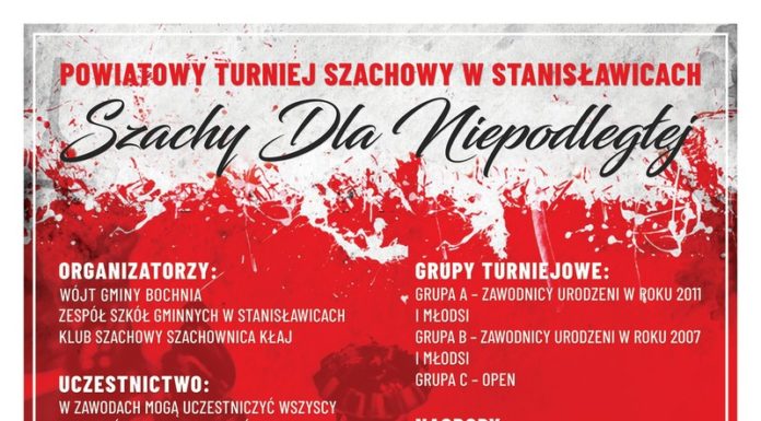 W sobotę turniej „Szachy dla Niepodległej”