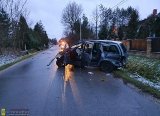 Szczepanów. Kierowca rozbił auto w rowie. Pędził 140 kmh?