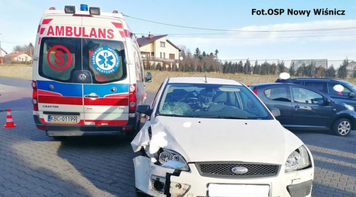 Wypadek w Wiśniczu. Ranna 35-latka zabrana przez śmigłowiec LPR