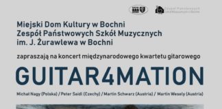 Szkoła muzyczna. W piątek koncert kwartetu Guitar4mation