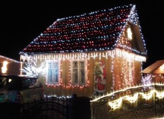 Imponująca świąteczna iluminacja domu w Borzęcinie – WIDEO