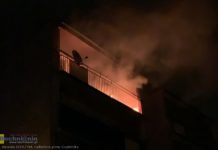 Pożar na balkonie bloku na os. Niepodległości. To przez fajerwerki?