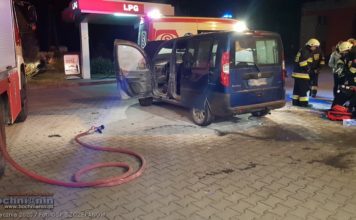 Szczepanów. Pożar samochodu na stacji paliw. Przez niedopałek papierosa?