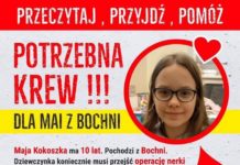 Potrzebna krew dla 10-letniej Mai z Bochni