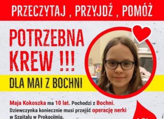 Potrzebna krew dla 10-letniej Mai z Bochni