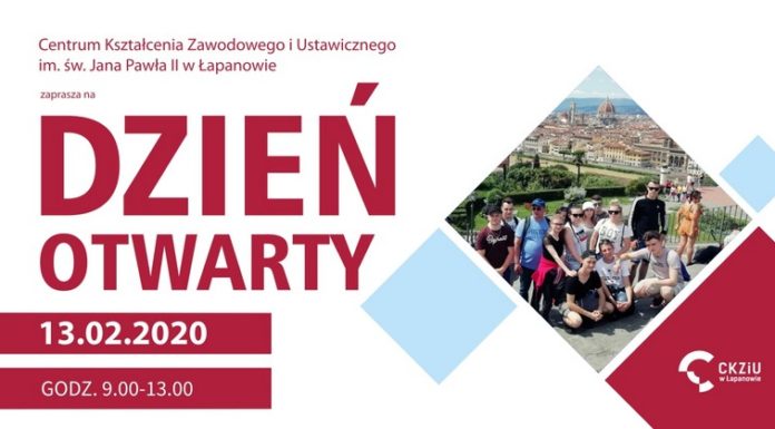 W czwartek Dzień Otwarty w CKZiU w Łapanowie
