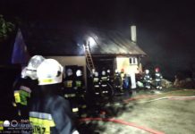 Pożar budynku gospodarczego w Stradomce. W akcji 9 zastępów strażaków – ZDJĘCIA