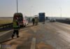 Zderzenie dwóch ciężarówek na A4 przy węźle Bochnia – ZDJĘCIA
