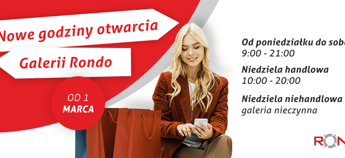 Galeria RONDO. Nowe godziny otwarcia