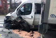 Wypadek na DK94 w Łapczycy, Zderzenie audi, busa i ciężarówki, są poszkodowani – ZDJĘCIA