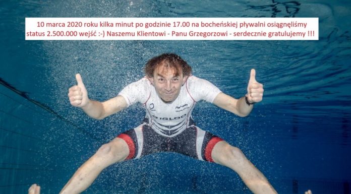 Kryta Pływalnia w Bochni zanotowała już 2,5 mln wejść