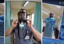 Koronawirus. Lekarze ze szpitala w Bochni do ochrony używają masek przeciwgazowych