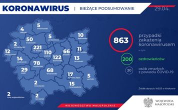 Koronawirus. W Małopolsce już 200 wyleczonych, są też nowe zakażenia