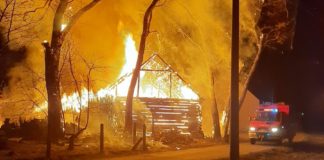 Pożar budynku gospodarczego w Borku – WIDEO