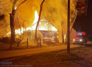 Pożar budynku gospodarczego w Borku – WIDEO