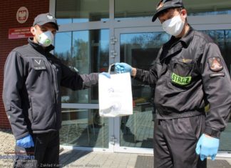 Więźniowie szyją maseczki. 120 przekazano strażakom