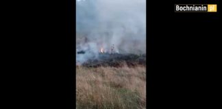 Wypalanie traw w Bochni. „Czy pan jest k*** normalny?” – WIDEO
