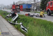Poranny wypadek w Nowym Brzesku. 1 osoba poszkodowana