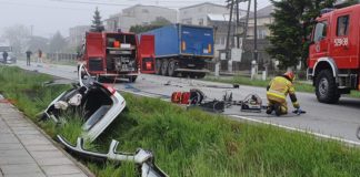 Poranny wypadek w Nowym Brzesku. 1 osoba poszkodowana